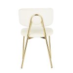 Bouton Gold Metal Cream Velvet Glam Chairs (Set of 2) 18 Bouton Gold Metal Cream Velvet Glam Chairs (Set of 2)