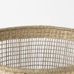 Bowie 19.7L x 19.7W x 19.7H (Set of 3) Medium Brown Seagrass Round Basket W/ Handles