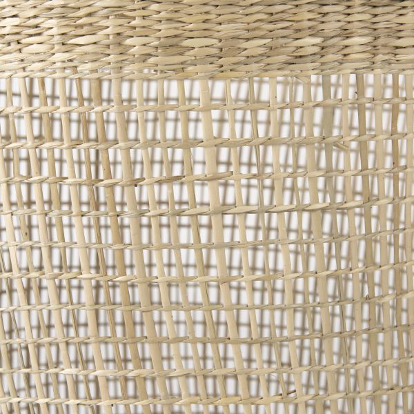 Bowie 19.7L x 19.7W x 19.7H Set of 3 Medium Brown Seagrass Round Basket W Handles 6