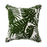 Boyle I 20 x 20 Green Tropical Palm Leaf Decorative Pillow Cover
