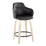 Boyne 24 Contemporary Black Faux Leather Counter Stools (Set of 2) 9 Boyne 24 Contemporary Black Faux Leather Counter Stools (Set of 2)