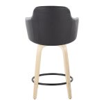 Boyne 24 Contemporary Black Faux Leather Counter Stools (Set of 2) 12 Boyne 24 Contemporary Black Faux Leather Counter Stools (Set of 2)