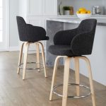 Boyne 24 Contemporary Dark Grey Swivel Counter Stools w/ Chrome Metal Footrest (Set of 2) 12 Boyne 24 Contemporary Dark Grey Swivel Counter Stools w/ Chrome Metal Footrest (Set of 2)