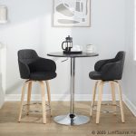 Boyne 24 Contemporary Dark Grey Swivel Counter Stools w/ Chrome Metal Footrest (Set of 2) 14 Boyne 24 Contemporary Dark Grey Swivel Counter Stools w/ Chrome Metal Footrest (Set of 2)
