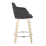 Boyne 24 Contemporary Dark Grey Swivel Counter Stools w/ Chrome Metal Footrest (Set of 2) 18 Boyne 24 Contemporary Dark Grey Swivel Counter Stools w/ Chrome Metal Footrest (Set of 2)