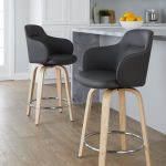 Boyne 24 Contemporary Grey Faux Leather Swivel Stools (Set of 2) 13 Boyne 24 Contemporary Grey Faux Leather Swivel Stools (Set of 2)