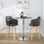 Boyne 24 Contemporary Grey Faux Leather Swivel Stools (Set of 2) 14 Boyne 24 Contemporary Grey Faux Leather Swivel Stools (Set of 2)