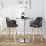 Boyne 24 Contemporary Grey Faux Leather Swivel Stools (Set of 2) 15 Boyne 24 Contemporary Grey Faux Leather Swivel Stools (Set of 2)
