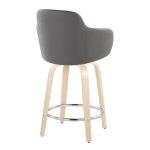 Boyne 24 Contemporary Grey Faux Leather Swivel Stools (Set of 2) 19 Boyne 24 Contemporary Grey Faux Leather Swivel Stools (Set of 2)