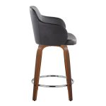 Boyne 24 Contemporary Walnut and Black Swivel Stools (Set of 2) 10 Boyne 24 Contemporary Walnut and Black Swivel Stools (Set of 2)
