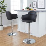 Boyne Black Faux Leather Contemporary Swivel Barstools (Set of 2) 17 Boyne Black Faux Leather Contemporary Swivel Barstools (Set of 2)
