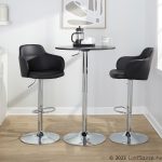 Boyne Black Faux Leather Contemporary Swivel Barstools (Set of 2) 19 Boyne Black Faux Leather Contemporary Swivel Barstools (Set of 2)