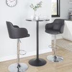 Boyne Black Faux Leather Contemporary Swivel Barstools (Set of 2) 21 Boyne Black Faux Leather Contemporary Swivel Barstools (Set of 2)