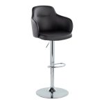 Boyne Black Faux Leather Contemporary Swivel Barstools (Set of 2) 23 Boyne Black Faux Leather Contemporary Swivel Barstools (Set of 2)