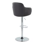 Boyne Black Faux Leather Contemporary Swivel Barstools (Set of 2) 25 Boyne Black Faux Leather Contemporary Swivel Barstools (Set of 2)