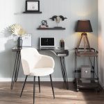 Boyne Black Metal Cream Fabric Contemporary Accent Chairs (Set of 2) 15 Boyne Black Metal Cream Fabric Contemporary Accent Chairs (Set of 2)