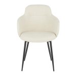 Boyne Black Metal Cream Fabric Contemporary Accent Chairs (Set of 2) 24 Boyne Black Metal Cream Fabric Contemporary Accent Chairs (Set of 2)