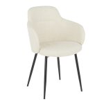 Boyne Black Metal Cream Fabric Contemporary Accent Chairs (Set of 2) 20 Boyne Black Metal Cream Fabric Contemporary Accent Chairs (Set of 2)