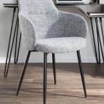 Boyne Black Metal Grey Fabric Contemporary Accent Chairs (Set of 2) 16 Boyne Black Metal Grey Fabric Contemporary Accent Chairs (Set of 2)