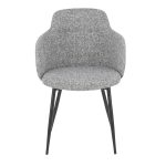 Boyne Black Metal Grey Fabric Contemporary Accent Chairs (Set of 2) 26 Boyne Black Metal Grey Fabric Contemporary Accent Chairs (Set of 2)