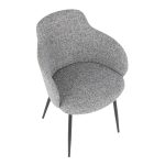 Boyne Black Metal Grey Fabric Contemporary Accent Chairs (Set of 2) 27 Boyne Black Metal Grey Fabric Contemporary Accent Chairs (Set of 2)