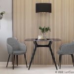 Boyne Black Metal Grey Fabric Contemporary Accent Chairs (Set of 2) 15 Boyne Black Metal Grey Fabric Contemporary Accent Chairs (Set of 2)