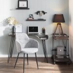 Boyne Black Metal Grey Fabric Contemporary Accent Chairs (Set of 2) 19 Boyne Black Metal Grey Fabric Contemporary Accent Chairs (Set of 2)