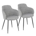 Boyne Black Metal Grey Fabric Contemporary Accent Chairs (Set of 2) 21 Boyne Black Metal Grey Fabric Contemporary Accent Chairs (Set of 2)