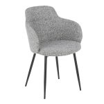 Boyne Black Metal Grey Fabric Contemporary Accent Chairs (Set of 2) 22 Boyne Black Metal Grey Fabric Contemporary Accent Chairs (Set of 2)