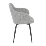 Boyne Black Metal Grey Fabric Contemporary Accent Chairs (Set of 2) 23 Boyne Black Metal Grey Fabric Contemporary Accent Chairs (Set of 2)