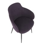 Boyne Black Metal and Purple Contemporary Accent Chairs (Set of 2) 15 Boyne Black Metal and Purple Contemporary Accent Chairs (Set of 2)