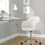 Boyne Contemporary Chrome Cream Fabric Adjustable Office Chair 11 Boyne Contemporary Chrome Cream Fabric Adjustable Office Chair