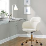 Boyne Contemporary Gold and Cream Fabric Office Chair 11 Boyne Contemporary Gold and Cream Fabric Office Chair