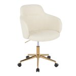Boyne Contemporary Gold and Cream Fabric Office Chair 12 Boyne Contemporary Gold and Cream Fabric Office Chair