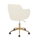 Boyne Contemporary Gold and Cream Fabric Office Chair 14 Boyne Contemporary Gold and Cream Fabric Office Chair