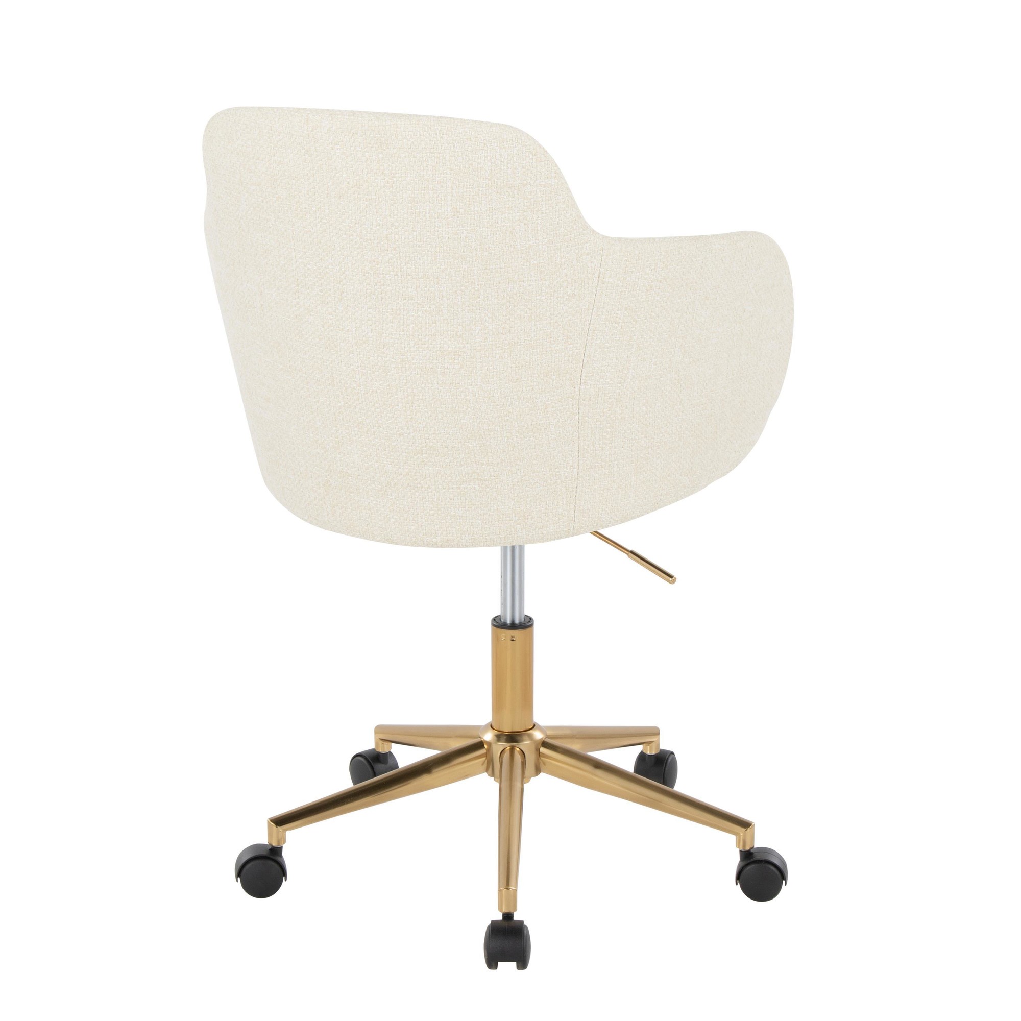 Boyne Contemporary Gold and Cream Fabric Office Chair 5 Boyne Contemporary Gold and Cream Fabric Office Chair - Image 5