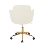 Boyne Contemporary Gold and Cream Fabric Office Chair 15 Boyne Contemporary Gold and Cream Fabric Office Chair