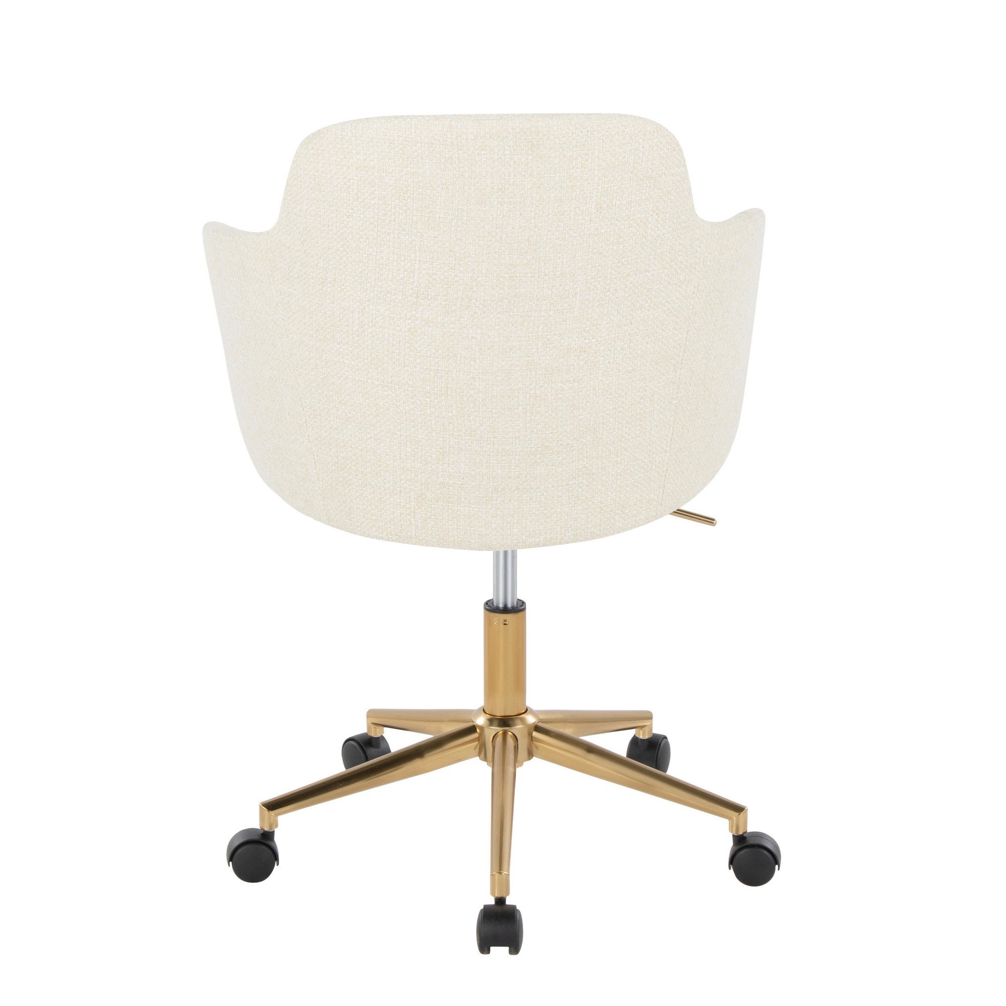 Boyne Contemporary Gold and Cream Fabric Office Chair 6 Boyne Contemporary Gold and Cream Fabric Office Chair - Image 6