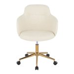 Boyne Contemporary Gold and Cream Fabric Office Chair 16 Boyne Contemporary Gold and Cream Fabric Office Chair