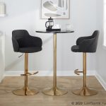 Boyne Contemporary Gold and Grey Adjustable Barstools (Set of 2) 17 Boyne Contemporary Gold and Grey Adjustable Barstools (Set of 2)