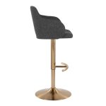 Boyne Contemporary Gold and Grey Adjustable Barstools (Set of 2) 20 Boyne Contemporary Gold and Grey Adjustable Barstools (Set of 2)