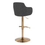 Boyne Contemporary Gold and Grey Adjustable Barstools (Set of 2) 21 Boyne Contemporary Gold and Grey Adjustable Barstools (Set of 2)