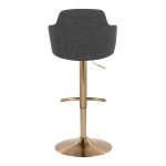 Boyne Contemporary Gold and Grey Adjustable Barstools (Set of 2) 22 Boyne Contemporary Gold and Grey Adjustable Barstools (Set of 2)