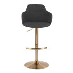 Boyne Contemporary Gold and Grey Adjustable Barstools (Set of 2) 23 Boyne Contemporary Gold and Grey Adjustable Barstools (Set of 2)