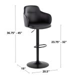 Boyne Contemporary Grey Fabric Chrome Adjustable Barstools (Set of 2) 25 Boyne Contemporary Grey Fabric Chrome Adjustable Barstools (Set of 2)