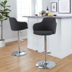 Boyne Contemporary Grey Fabric Chrome Adjustable Barstools (Set of 2) 14 Boyne Contemporary Grey Fabric Chrome Adjustable Barstools (Set of 2)