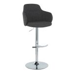 Boyne Contemporary Grey Fabric Chrome Adjustable Barstools (Set of 2) 19 Boyne Contemporary Grey Fabric Chrome Adjustable Barstools (Set of 2)