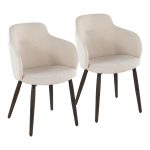 Boyne Farmhouse Dark Walnut and Cream Accent Chairs (Set of 2) 11 Boyne Farmhouse Dark Walnut and Cream Accent Chairs (Set of 2)