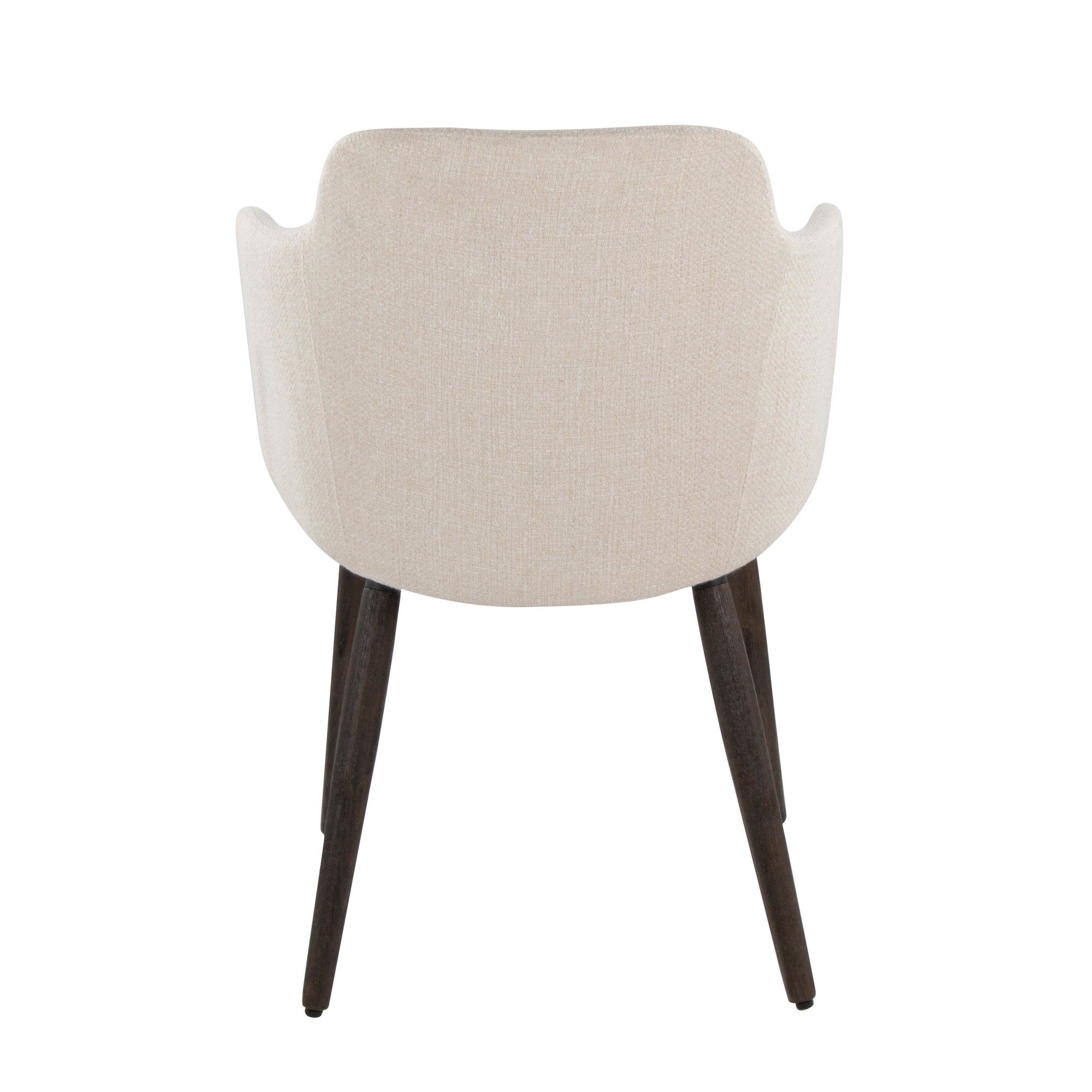 Boyne Farmhouse Dark Walnut and Cream Accent Chairs (Set of 2) 6 Boyne Farmhouse Dark Walnut and Cream Accent Chairs (Set of 2) - Image 6