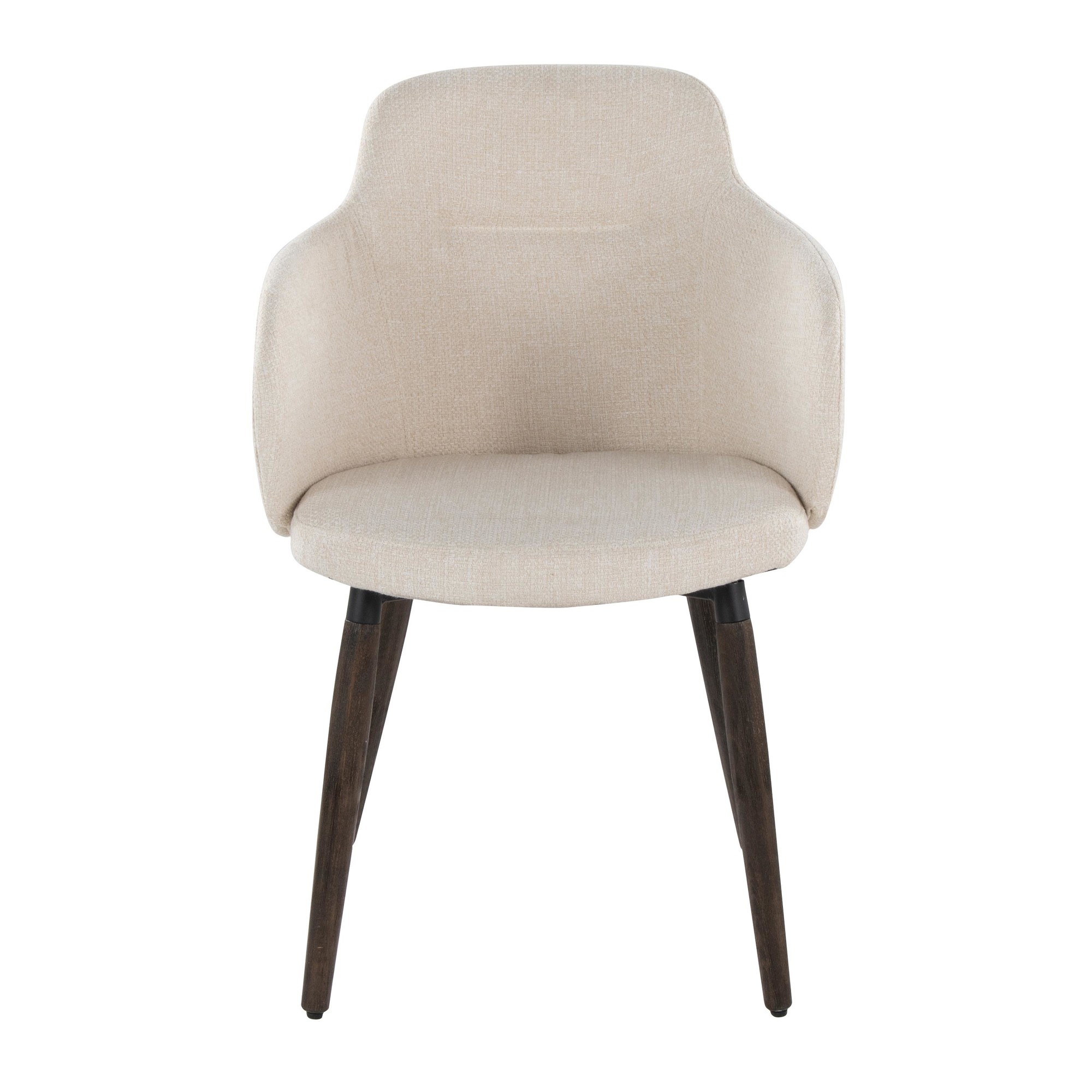 Boyne Farmhouse Dark Walnut and Cream Accent Chairs (Set of 2) 7 Boyne Farmhouse Dark Walnut and Cream Accent Chairs (Set of 2) - Image 7